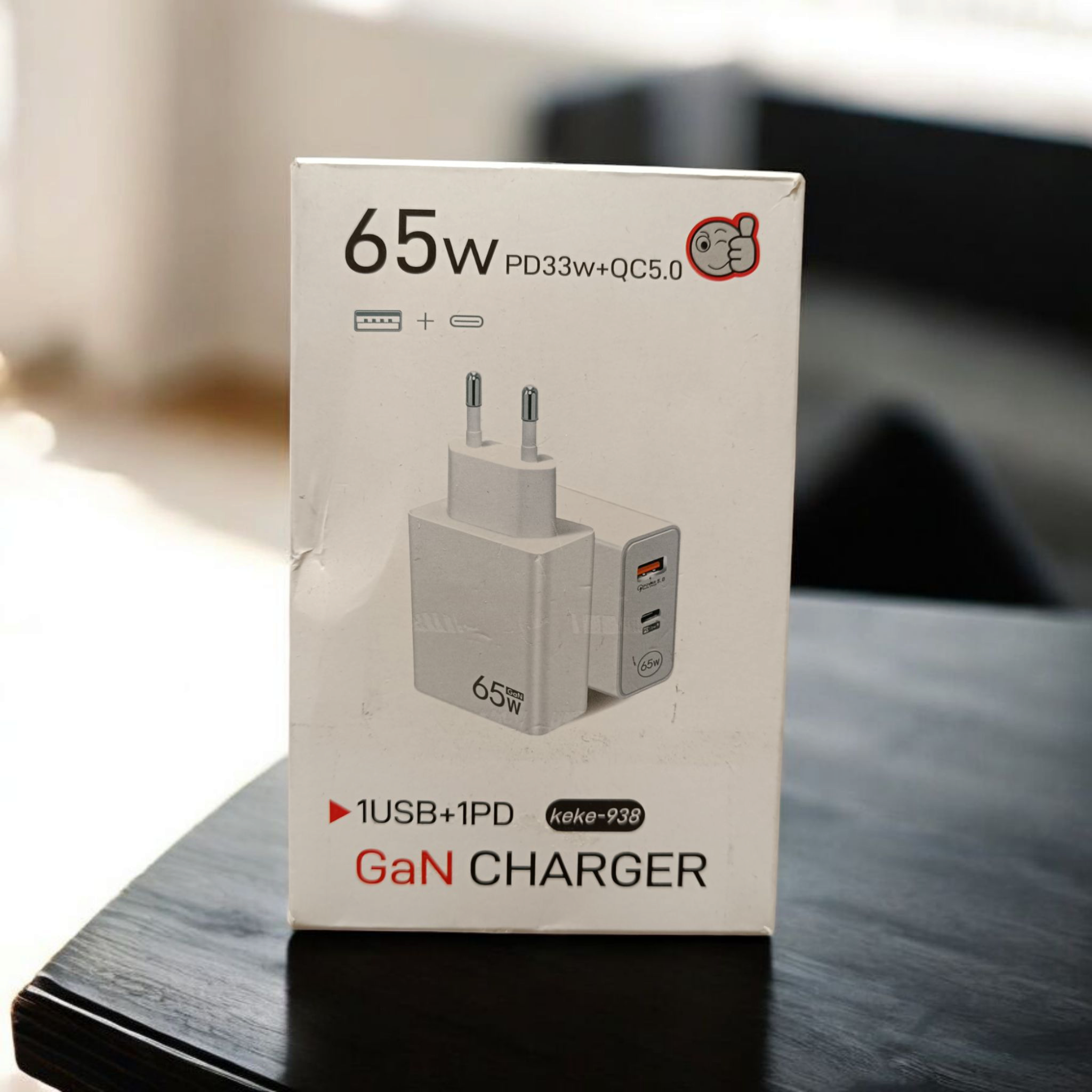 Cargador 65w USB Y C 2 entradas - Imagen 2