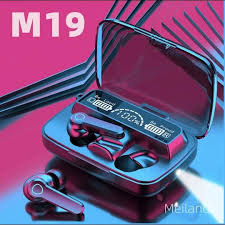 Auriculares M19 Bluetooth Banco de carga y Linterna